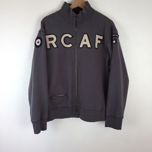 Red Canoe Canadian RCAF Zip Up Sweatshirt Size XL